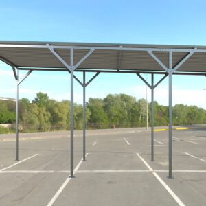 Carport 2.7Wx6.0Dx2.5Hx2.7Hm Side to Side Sloped Roof