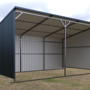 Livestock Shelter 6.2Wx3.4Dx3.2Hm Sloped Roof