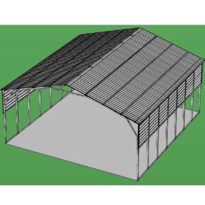 Portable Carport 12.0Wx12.6Dx4.2Hm Gable Roof